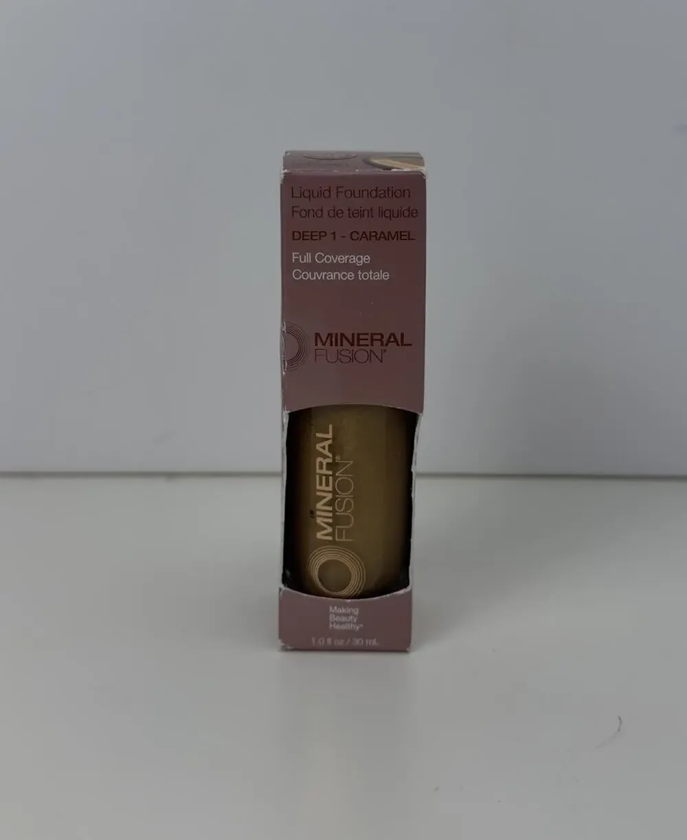 Mineral Fusion Foundation Pack Of 2, Liquid Foundation - Deep 1 - Caramel New